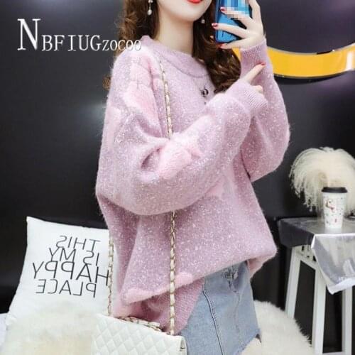 Women Sweater Loose Korean Autumn Winter 2020 Fairy Lazy Style Female Bottoming Sweaters