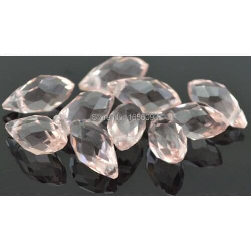 100pcs 6x12MM Clear Oval Faceted Czech Crystal Beads With Hole Briolette Teardrop Glass Beads For Jewelry Making DIY