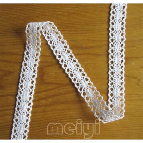 3 Yard White Embroidered Lace Edge Trim Ribbon Applique Sewing Craft Cotton Crochet Vintage Wedding Bridal Dress Clothes Fabric