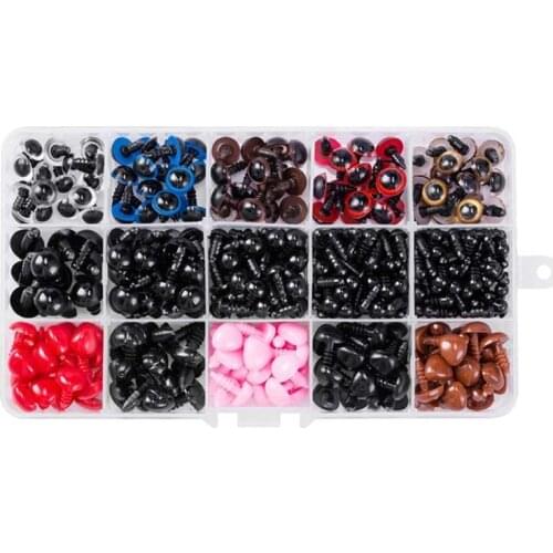 752 Safety Eyes and Noses with Washers, Colorful Plastic Safety Eyes and Noses In Various Sizes for Dolls, Stuffed Anima