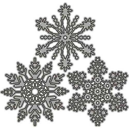 Big Snowflake Set Metal Cutting Dies Stencil Scrapbooking Embossing New Christmas Craft Stamps