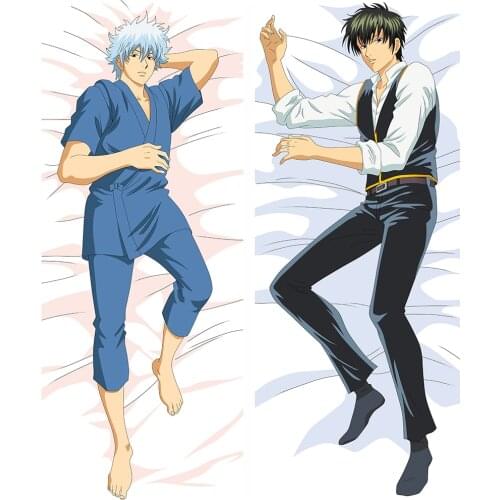 Coscase Japanese Anime Pillowcase GINTAMA Sakata Gintoki Hijikata Toushirou Dakimakura Pillow Cover Case Hugging Body Pillowcase