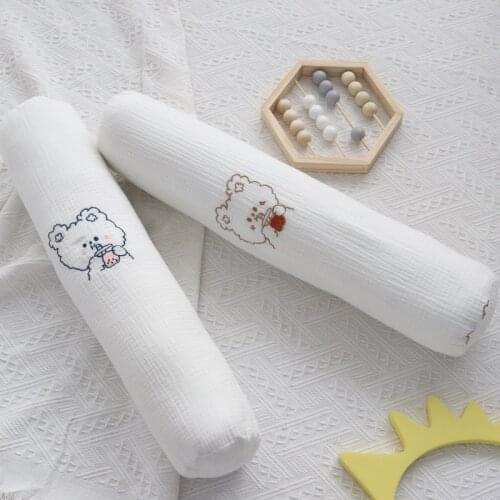 Baby Bed Bumper For Newborns Maternity Comforting Pillow Kids Cot Cushion With Cotton Cover Detachable Baby Room Decoration