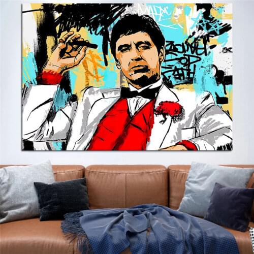 Graffiti Classic Movie Godfather Canvas Painting Posters and Prints Wall Art Pictures for Living Room Decor Cuadros Unframed