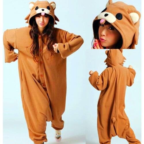 HKSNG Boys Girls Adult Winter Polar Warm Animal Brown Pedo Bear Christmas Pajamas Onesie Party Cosplay Pyjamas Kigu