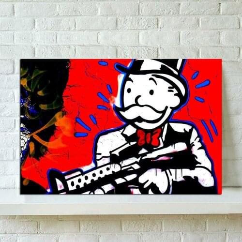 Paintings Wall Art Otto Monopolys Gun Canvas Modular Old Man Red Picture HD Print Posters No Frame For Living Room Home Decor
