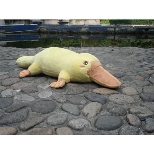 Creative toy lying platypus doll,yellow platypus plush toy ,soft throw pillow ,funny toy,Christmas gift h2943