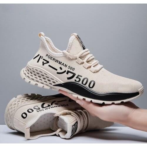 Mens Shoes Casual Fly Weave Shoes Breathable Tenis Masculine Mens Trainer Specialty Black Sneakers Cozy Non-slip Running Shoes