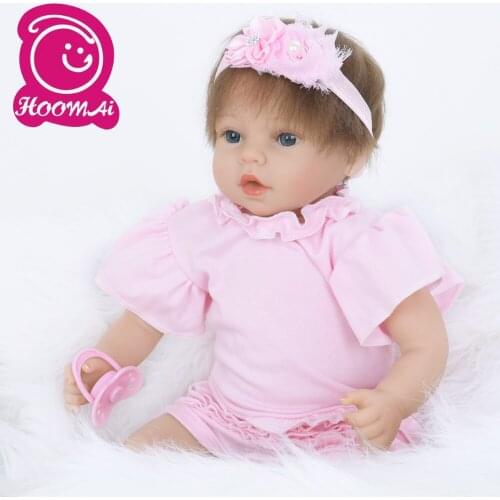 22"55CM Doll Reborn Babies Doll for Girls Realistic Soft Silicone Alive Reborn Baby Doll for Children Toys Super Lovely