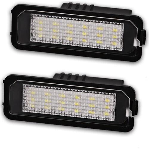 2PCS/Pair 6000K White Led Number License Plate Light Lamp Bulb For VW Volkswagen CC Golf 4 5 6 For Seat Altea Exeo IBIZA Leon
