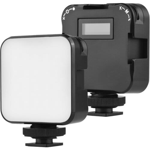 Mini RGB LED Video Light Photography Lamp 6W 2500-9000K CRI95+ with OLED Screen Display Built-in 1200mAh Battery Photo Studio