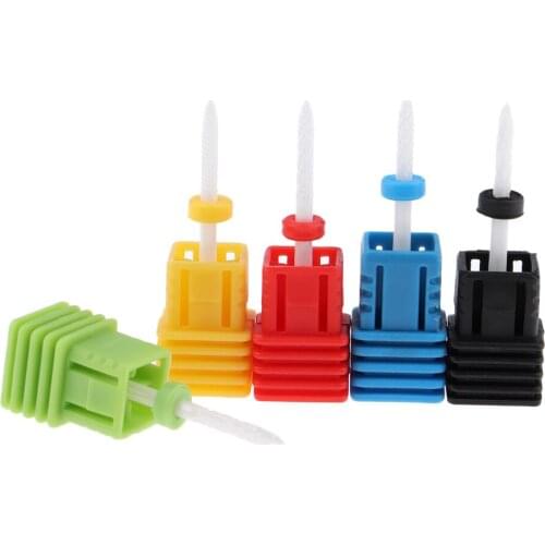 Pack of 5pcs Electric Ceramic Nail Drill Bit Manicure Grinding Tools, Length