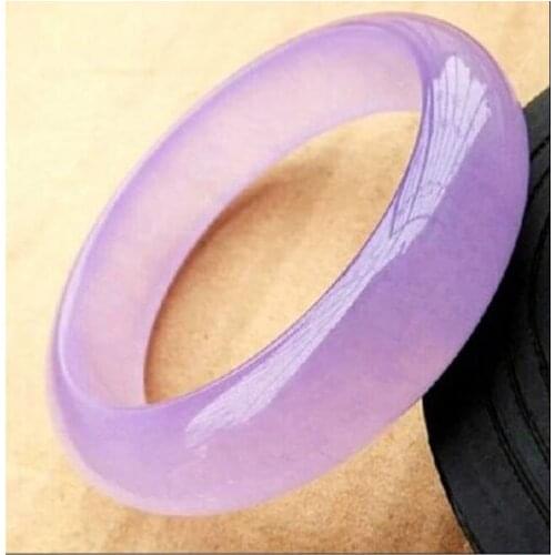 NATURE Beautiful Violet JADE Nephrite Bangle BRACELET