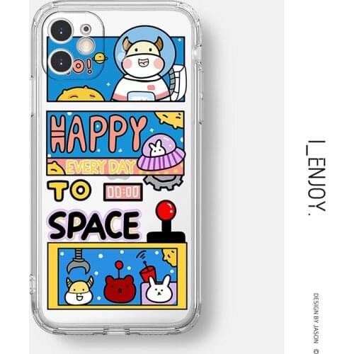 Official Original Transparent Soft Case for Apple iPhone 11 12 13 Pro MAX SE 2020 XR XS X 7 8 Plus Shockproof Cute Phone Cover