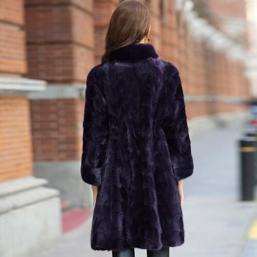 Coat Women Clothes Real Female 200% Mink Fur Jacket Fashion Vintage Autumn Winter Coats and Jackets HQ29-XYDM2922C YY475