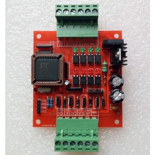 PLC industrial control board for mitsubishi FX1N-8MT 8MR transistor relay Hydraulic pneumatic solenoid valve 51 SCM with cable