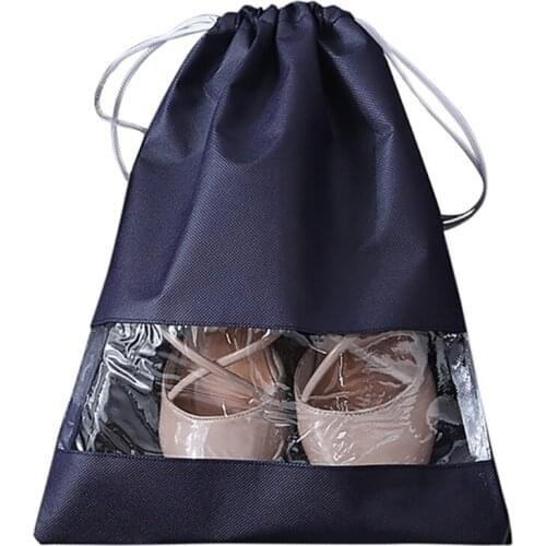 Portable Travel Portable Shoe Storage Shoe Bag Drawstring Shoes Pouch Storage Translucent Organizer Bags