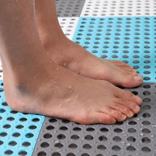 Practical Square Non-slip Hollow Home Bathroom Anti-skid Mats Cushion With Suction Cup Mat in The Bathroom kitchen Products