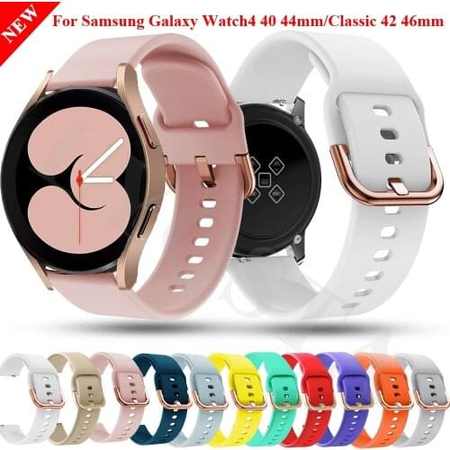 20mm Watchband Strap for Samsung Galaxy Watch 4 40mm 44mm& Classic 42mm 46mm Watch Band Sport Bracelet Wristband Correa