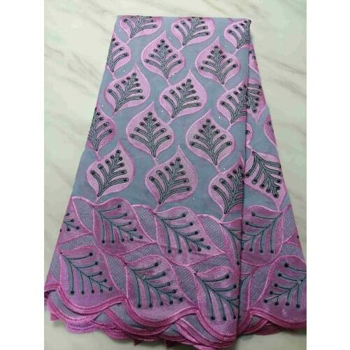 Tissu African Lace Fabric High Quality For Women Cotton Lace French Lace Fabric With Stones Swiss Voile Lace In Switzerlad 5y