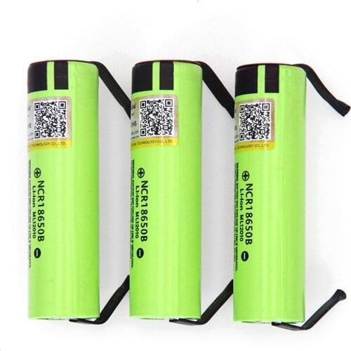 Liitokala New Original NCR18650B 3.7 v 3400 mah 18650 Lithium Rechargeable Battery Welding Nickel Sheet batteries