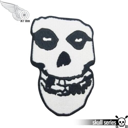 The Punk Misfits Crimson Ghost Skull Embroidered Iron or Sew On Patch