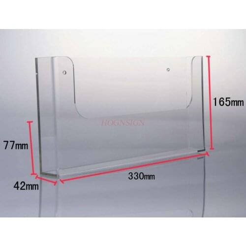 Storage box Horizontal A4 Acrylic Display Shelf Wall Information Shelf Catalog Shelves