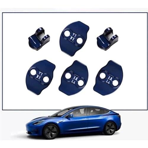 For Tesla Model 3 Door Lock Cover Protector Latches Door Stopper Covers Set of 6 Interior Accessories