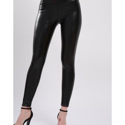 Women Plus Size Winter Leather Pants High Waist Warm Velvet Pant Trousers Women Thick Stretch Pantalon Femme S-5XL
