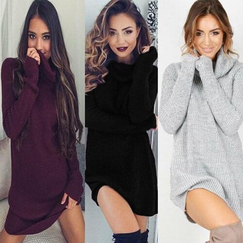 2019 autumn winter Women Knitted Turtleneck Sweater Casual Soft Solid Jumper Fashion Loose Femme Elasticity Pullovers