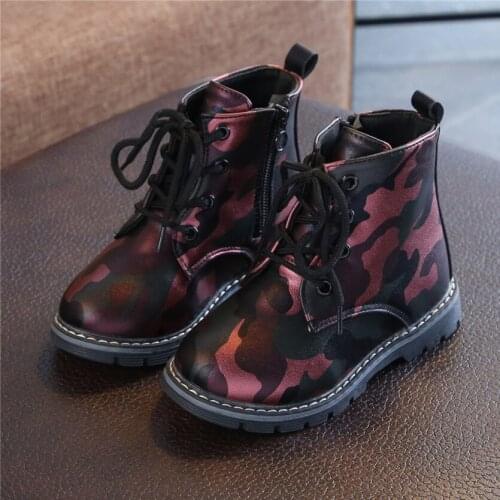 2020 Winter Girls Boots Boys Plush Children Snow Boots Warm Kids Martin Boots Velvet Kids Shoes Waterproof Children Shoes