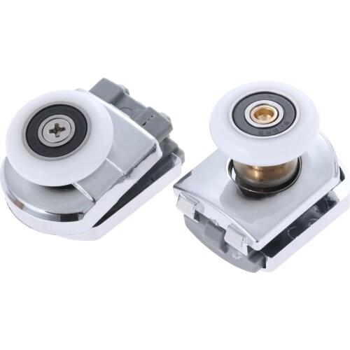 1 Pc Plastic Shower Door Rollers Wheels Stainless Steel Brass Bathroom Shower Pulleys Door Rollers Furniture Doors Hardware 26mm