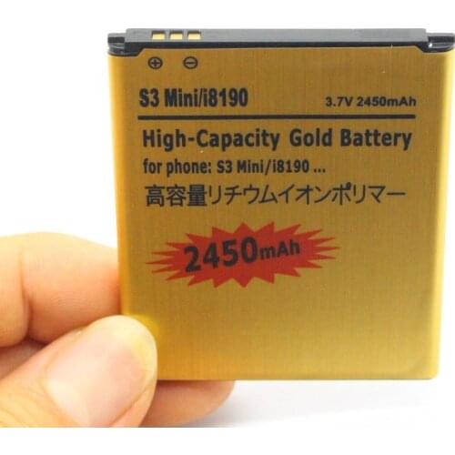 10pcs/lot 2450mAh EB425161LU Gold Replacement Battery For Samsung Galaxy S3 SIII MINI I699 S7562 S9920 I8190 I8160 J1 Mini J105H