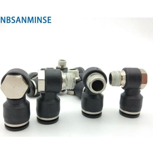 10Pcs/lot PH M5 1/8 1/4 3/8 1/2 Plastic Pneumatic Fitting Male Banjo Fitting for PU PA12 Tube Automation Parts NBSANMINSE