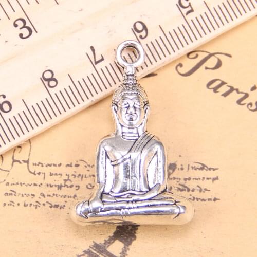 4pcs Charms meditate buddha 35x23mm Antique Pendants,Vintage Tibetan Silver Jewelry,DIY for bracelet necklace
