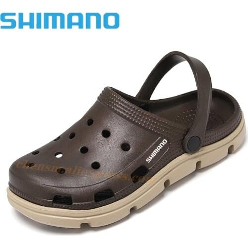2021 Shimano Fishing Summer Slippers Men Hollow Out Breathable Beach Flip Flops Unisex Casual Slip-on Flats Sandals Men Shoes