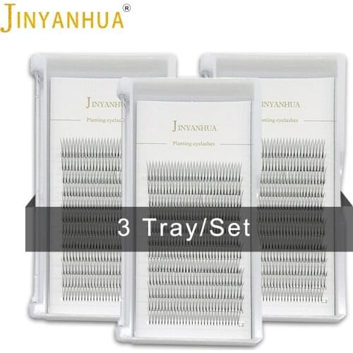 3 trays / lot handmade false eyelash extension high quality water mane super soft natural false eyelashes
