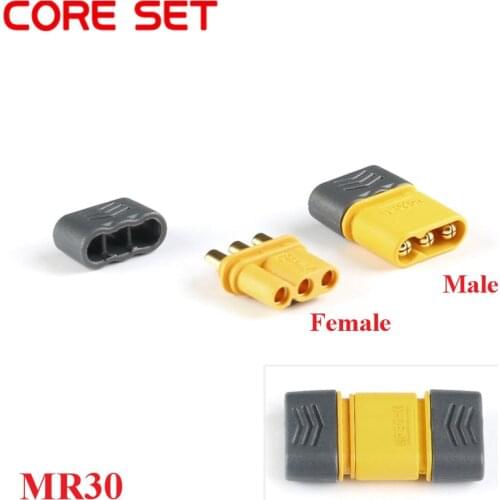 5 Pairs MR30 Male Female Connector Plug with Sheath for RC Lipo Battery RC Multicopter Airplane