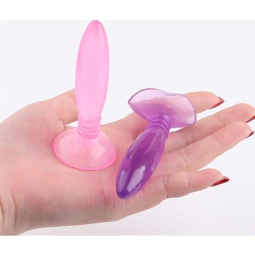 Sucker Anal Plug Jelly Toys Real Skin Feeling Adult Sex Toys Adult Products Anal Plug Beads Sex Toys for Couple Dildo for Anal