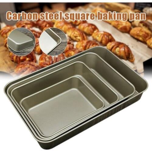 Nonstick Bakeware Rectangular Cake Pan Multipurpose Quick Release Cake Bread Toast Baking Pan RE