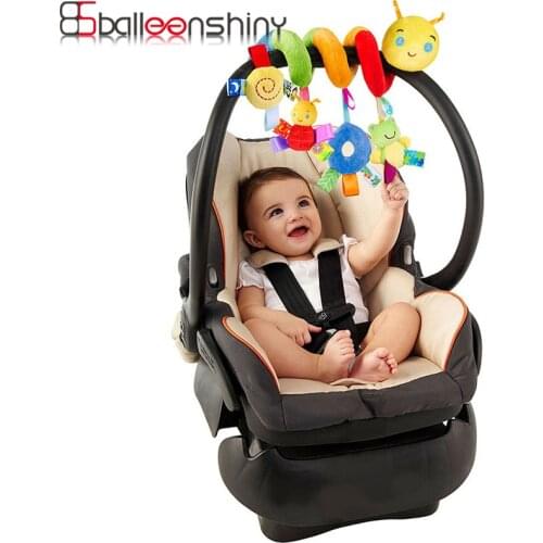 BalleenShiny Baby Carriage Baby Bed Pendant Toys Cute Plush Animal Doll Infant Rattles Mobiles Toy Baby Early Educational Toy