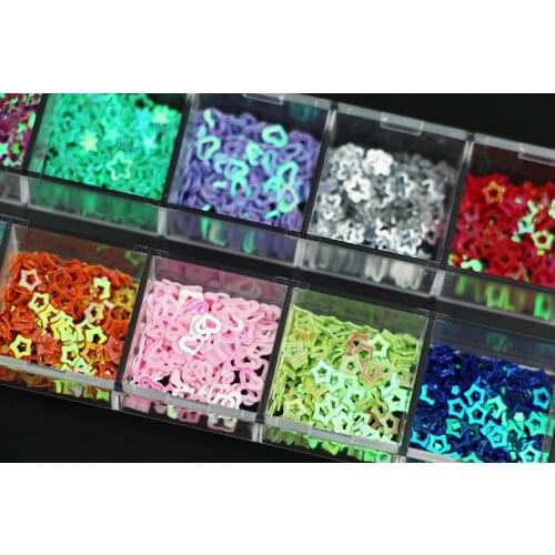 1Box Mixed Sequins For Needlework FlatBack Cabochon Scrapbook Decoration Craft DIY Embellishments Accessories