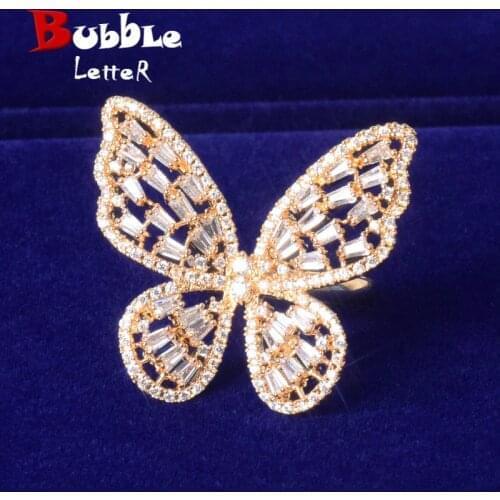 Bubble letter Women's Gold Rings