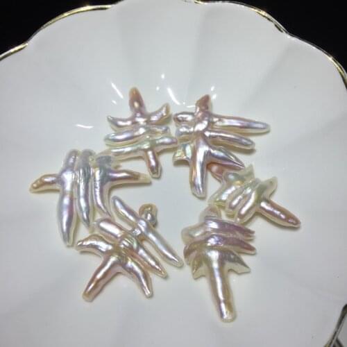 1piece loose beads freshwater pearl WHITE unique 25-40mm big size FPPJ wholesale nature for DIY jewelry