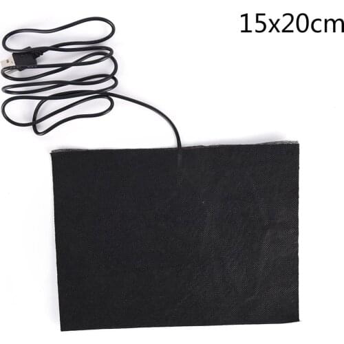Hot 1pc High Quality 5V Carbon Fiber Heater Electric Heated Winter Clothes Warmer Black Pad Keep Warm