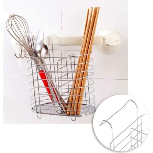 15*8*14cm Hanging Cutlery Holder Drainer Chopsticks Spoon Fork Storage Rack Electroplated Iron Multi-functional Kitchen Tools