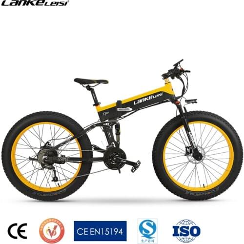 Electric Mountain Bike 48V 14AH Samsung Lithium Battery 1000W Snow Folding Bicycle Increase 26-Inch 4.0 Fat Tire Ebike