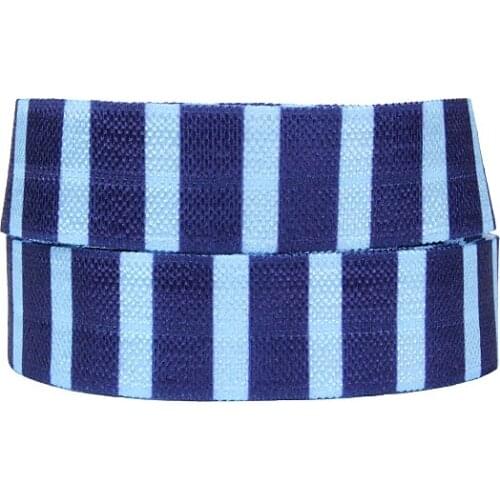 FLRA ElasticNew blue stripe fold over elastic foe for headband