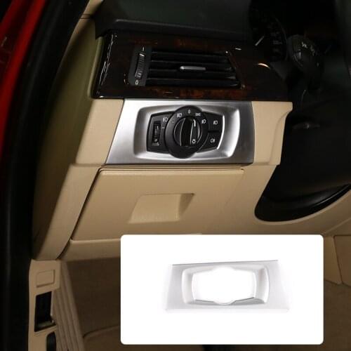 LHD ABS Chrome Car Headlight Switch Frame Trim For BMW 3 Series E90 2005-2012 Left Hand Drive Accessories
