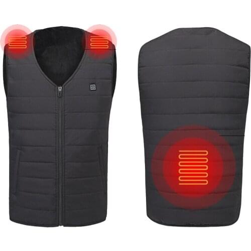 HOT usb Heated Vest Jacket Men Outdoor Infrared Heating Vest Thermal Waistcoat Women Winter Electric Sports Hiking Clothing 5XL